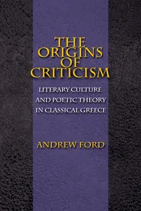 The Origins of Criticism_cover
