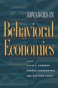Advances in Behavioral Economics_cover