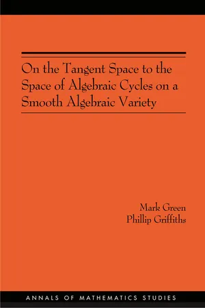 On the Tangent Space to the Space of Algebraic Cycles on a Smooth Algebraic Variety