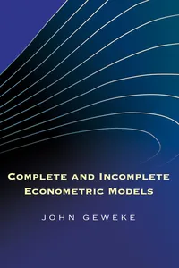 Complete and Incomplete Econometric Models_cover
