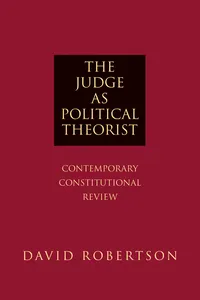 The Judge as Political Theorist_cover