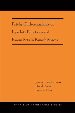 Fréchet Differentiability of Lipschitz Functions and Porous Sets in Banach Spaces (AM-179)