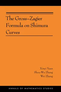 The Gross-Zagier Formula on Shimura Curves_cover