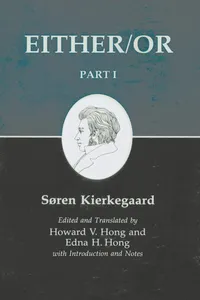 Kierkegaard's Writing, III, Part I_cover