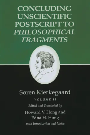 Concluding Unscientific Postscript to Philosophical Fragments