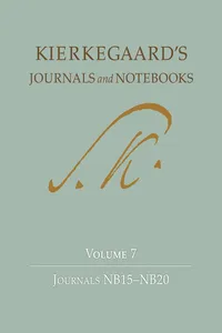 Kierkegaard's Journals and Notebooks, Volume 7_cover