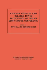 Riemann Surfaces and Related Topics_cover