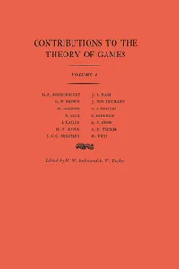 Contributions to the Theory of Games, Volume I_cover