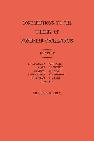 Contributions to the Theory of Nonlinear Oscillations (AM-41), Volume IV