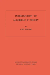 Introduction to Algebraic K-Theory, Volume 72_cover