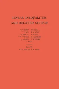 Linear Inequalities and Related Systems, Volume 38_cover