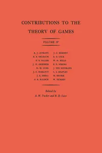 Contributions to the Theory of Games, Volume IV_cover