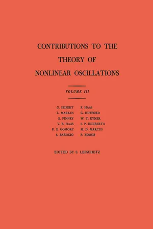 Contributions to the Theory of Nonlinear Oscillations, Volume III