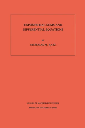 Exponential Sums and Differential Equations