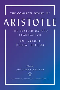 The Complete Works of Aristotle_cover