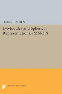 D-Modules and Spherical Representations
