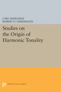 Studies on the Origin of Harmonic Tonality_cover