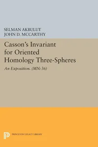 Casson's Invariant for Oriented Homology Three-Spheres