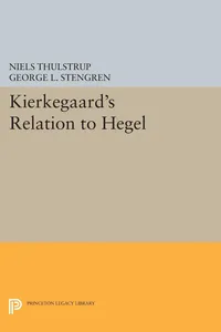 Kierkegaard's Relation to Hegel_cover