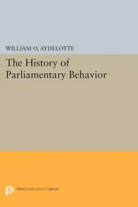 The History of Parliamentary Behavior_cover