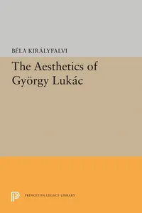 The Aesthetics of Gyorgy Lukacs_cover