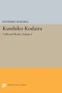 Kunihiko Kodaira, Volume I_cover