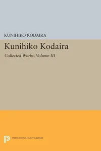 Kunihiko Kodaira, Volume III_cover