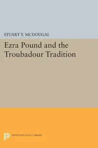 Ezra Pound and the Troubadour Tradition_cover