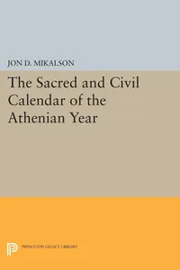 The Sacred and Civil Calendar of the Athenian Year_cover
