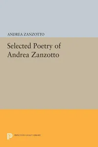 Selected Poetry of Andrea Zanzotto_cover