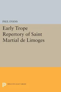 Early Trope Repertory of Saint Martial de Limoges_cover