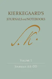 Kierkegaard's Journals and Notebooks, Volume 1_cover