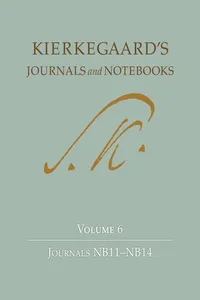 Kierkegaard's Journals and Notebooks, Volume 6_cover
