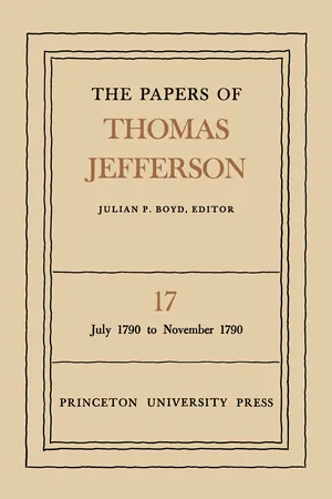 The Papers of Thomas Jefferson, Volume 17