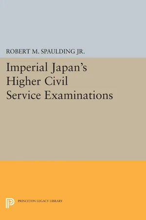 Imperial Japan's Higher Civil Service Examinations