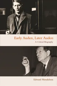 Early Auden, Later Auden_cover