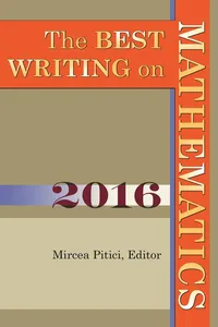 The Best Writing on Mathematics 2016_cover