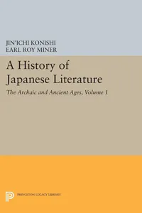 A History of Japanese Literature, Volume 1_cover