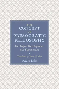 The Concept of Presocratic Philosophy_cover