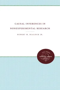 Causal Inferences in Nonexperimental Research_cover