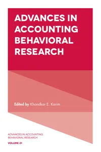 Advances in Accounting Behavioral Research_cover