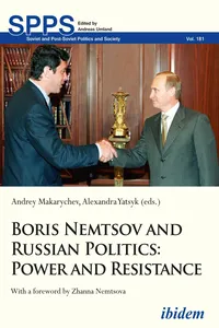 Boris Nemtsov and Russian Politics_cover