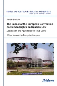 The Impact of the European Convention on Human Rights on Russian Law_cover