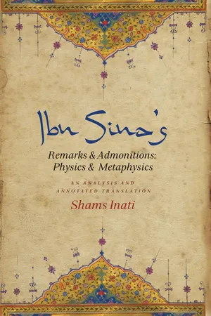Ibn Sina's Remarks and Admonitions: Physics and Metaphysics
