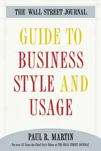 The Wall Street Journal Guide to Business Style and Us_cover