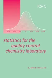 Statistics for the Quality Control Chemistry Laboratory_cover
