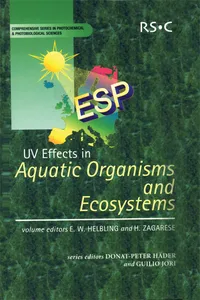 UV Effects in Aquatic Organisms and Ecosystems_cover