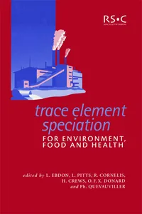 Trace Element Speciation for Environment, Food and Health_cover