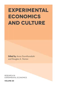 Experimental Economics and Culture_cover