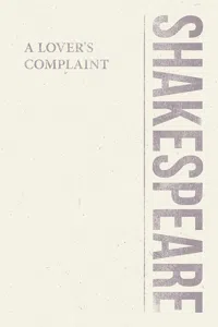 A Lover's Complaint_cover